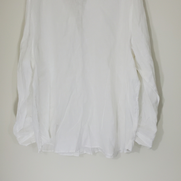 J. Jill Love Linen White Blouse, Size XL - Picture 6 of 12